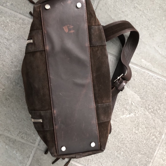 Vintage YSL brown suede shoulder bag. Good condition. - Picture 9 of 10